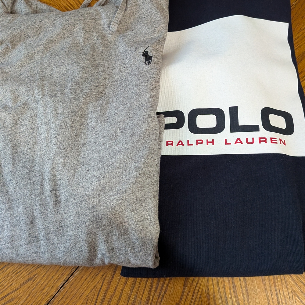 Ralph Lauren Gray and Black Polo Shirt Set